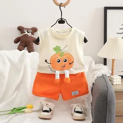 Summer Girls Clothes Suit Children Boys Vest Shorts 2Pcs/Sets Kids Infant Baby Boys Clothing Sports Costume Toddler Tracksuits