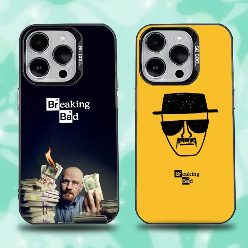 

B-Breaking B-Bad H-Heisenberg Phone Case For iPhone 16,15,14,13,12,11,Mini,Pro,E,SE4,XS,MAX Black Candy Matte Cover