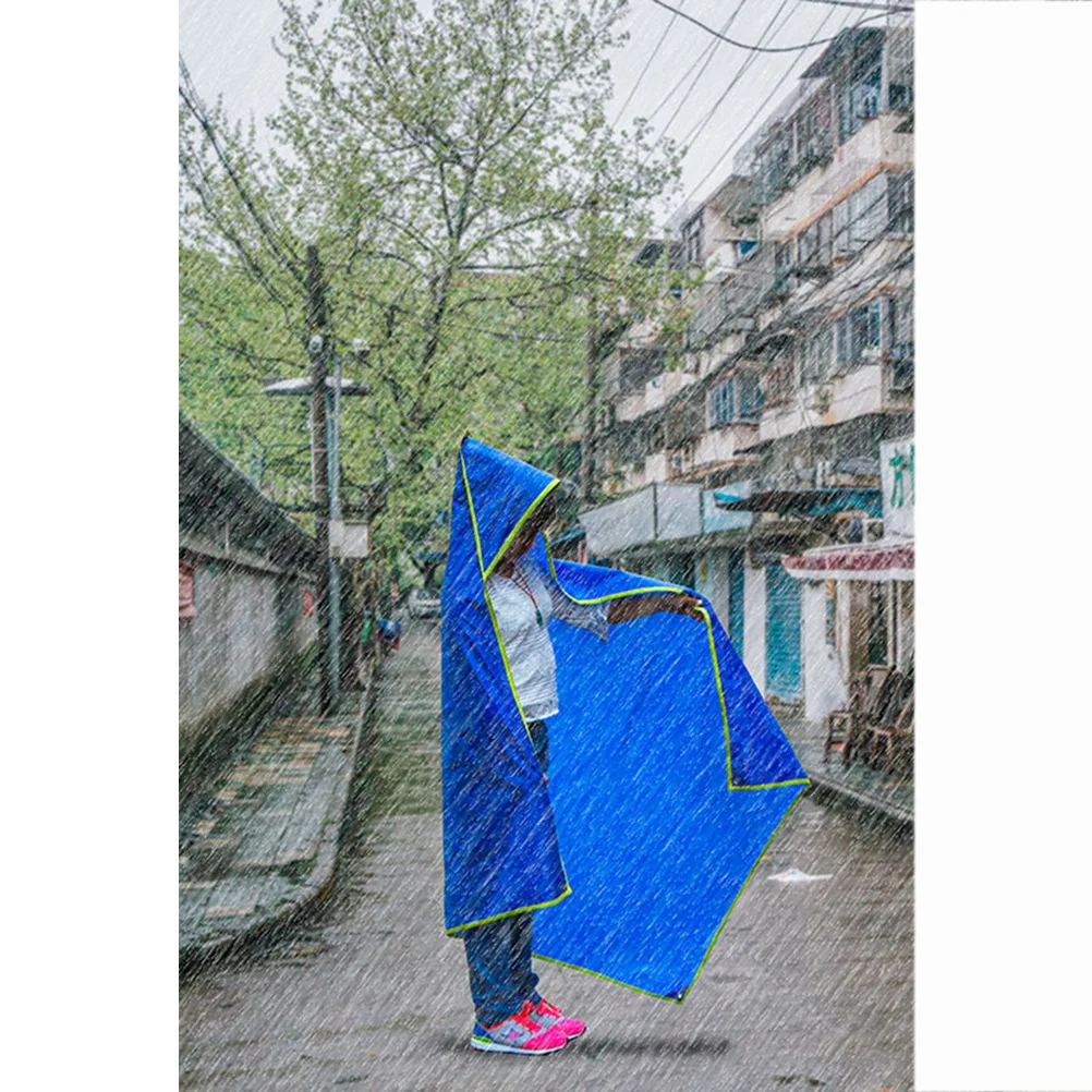 

Portable Waterproof Oxford Cloth Ground Mat Dark Blue Foldable Camping Picnic Blanket Lightweight Moisture-Proof Tear-Resistant