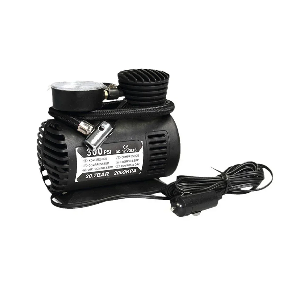 Portable 12V 300psi Air Compressor Pump Tire Inflator Car Motorcycle Bicycle Tire Vehicle Accessories