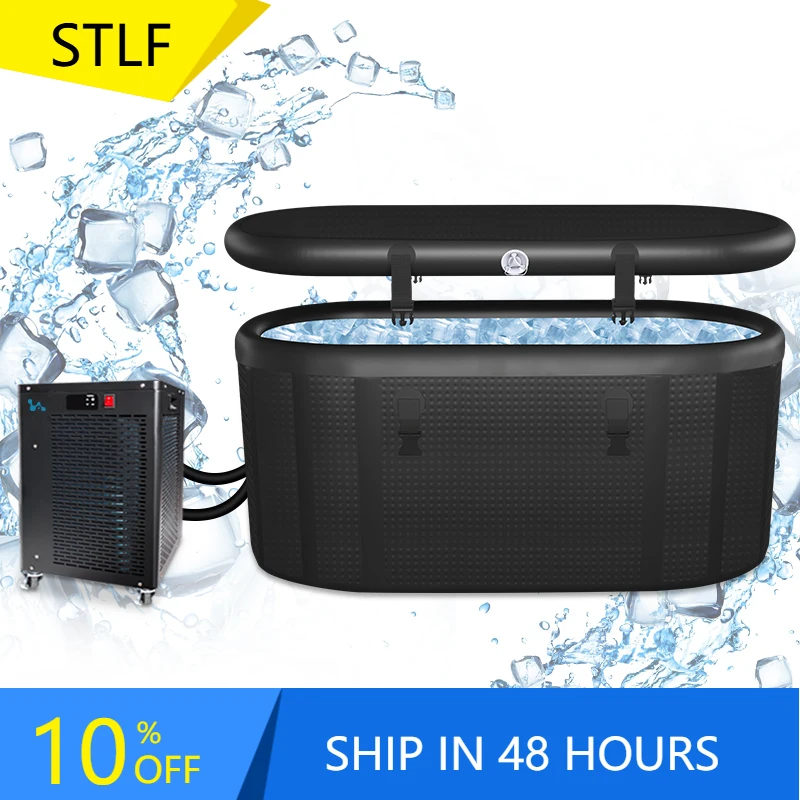 

Vanace 1hp Pipeline Pump Built-in Small Chiller Water Ice Bath Use Cold Plunge Water Chiller With Drop Stitch Tub