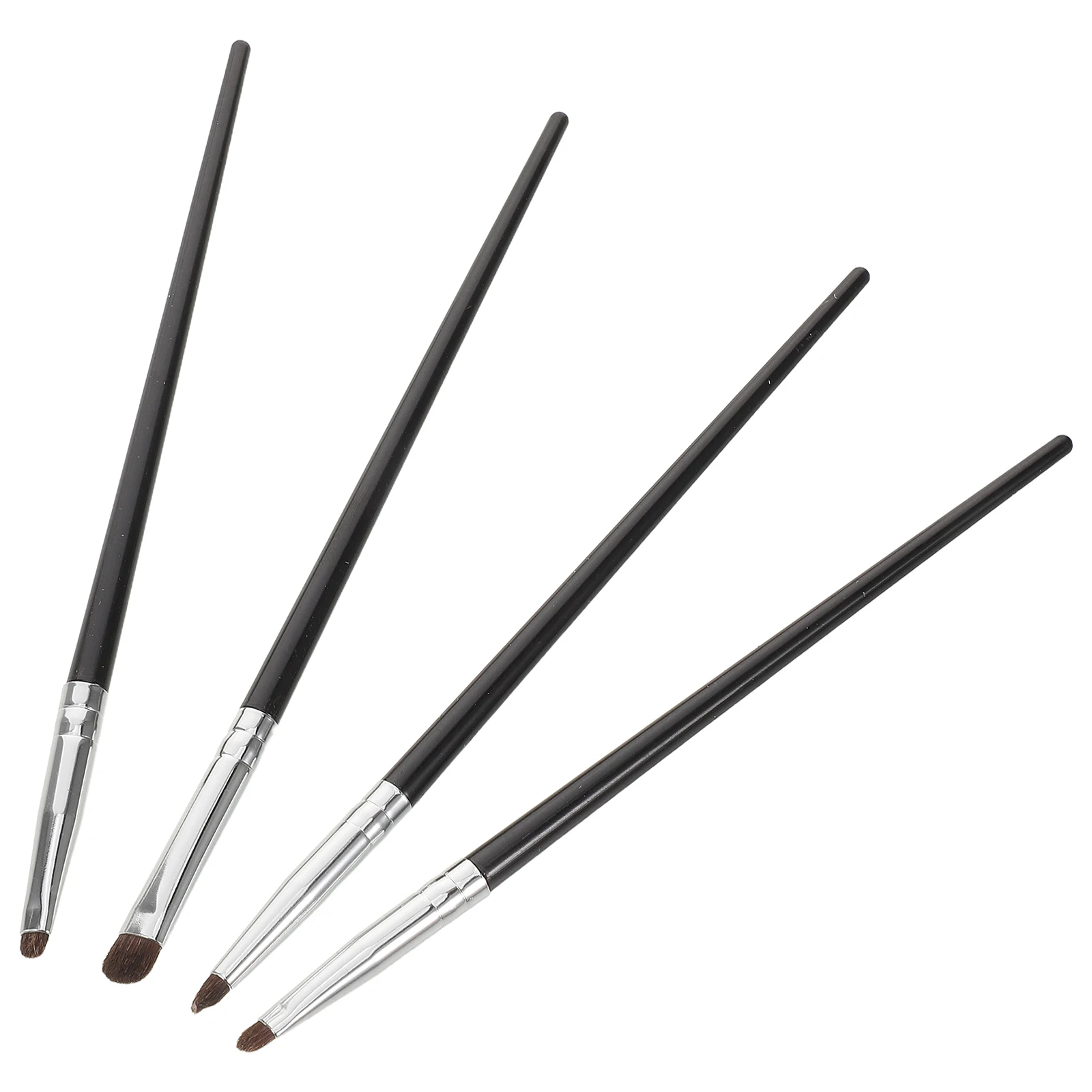 

4Pcs Eye Brushes Set for Makeup Smooth Application Natural Bristles Precision Tips Ideal for Eyeshadow Concealer Liner Defined