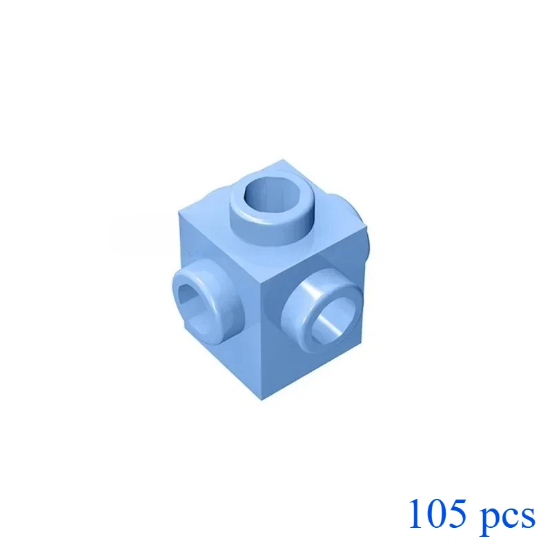 105ピース MOC 4733 改良版 1x1 ビルディングブロックキット、四面ネイルブロック粒子パズル DIY おもちゃ 子供のクリスマスプレゼント