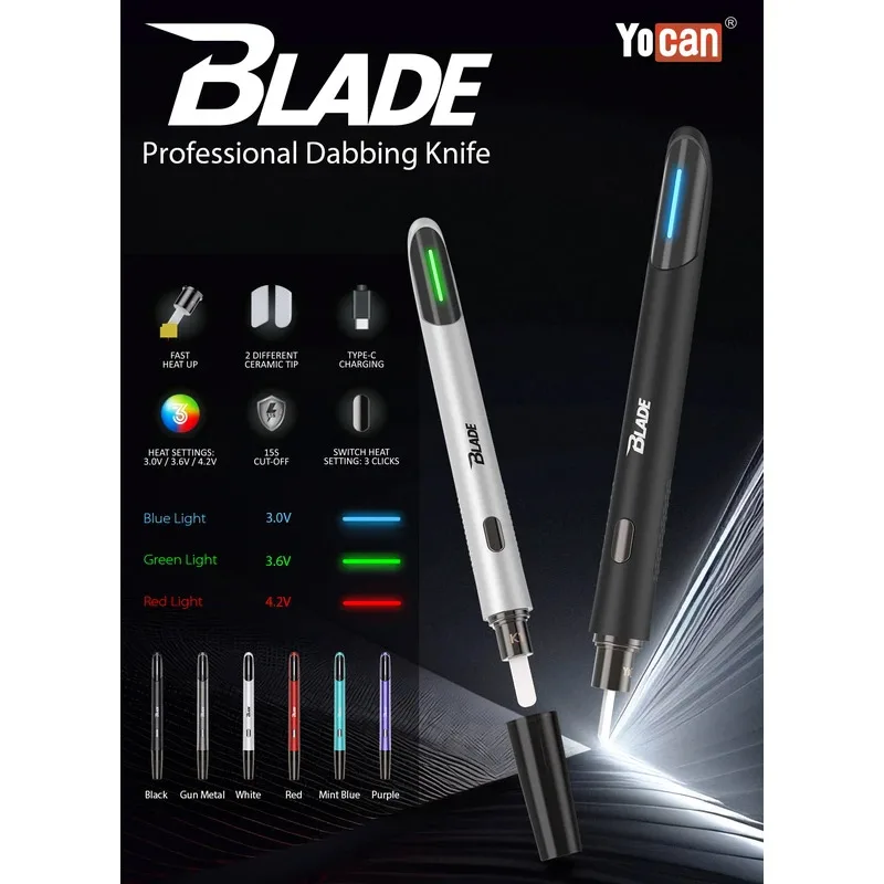 Original Yo Can Blade Heating Pen 400mAh Battery USB Type-C Charging Ceramic Heating Tip Variable Voltage Kitchen Heating Tool