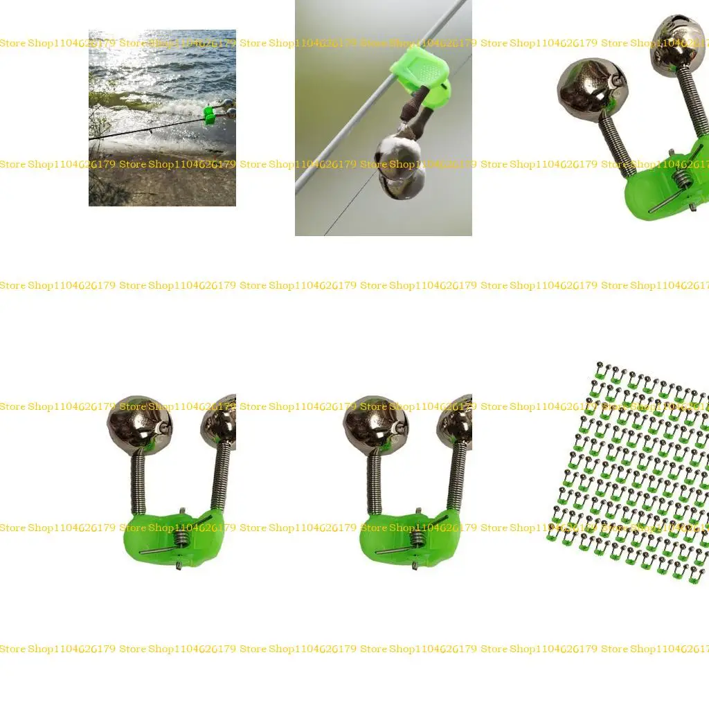 

A1A2 100Pcs Fishing Rod Bites Baits Alarm Loud Alarm Double Alert Bells