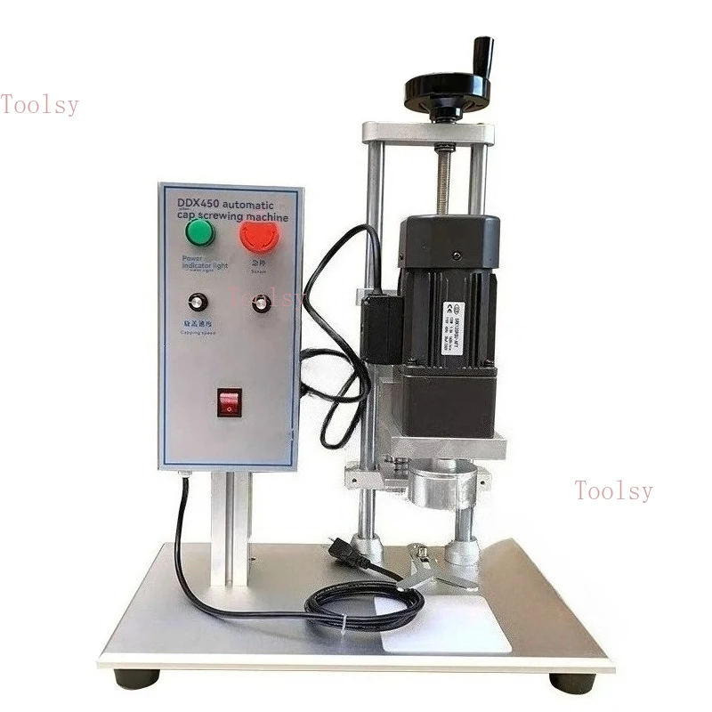 

220V Semi Automatic Capping Machine Electric Desktop Can Jar Glass Sauce Honey Bottle Twist Off Equipment