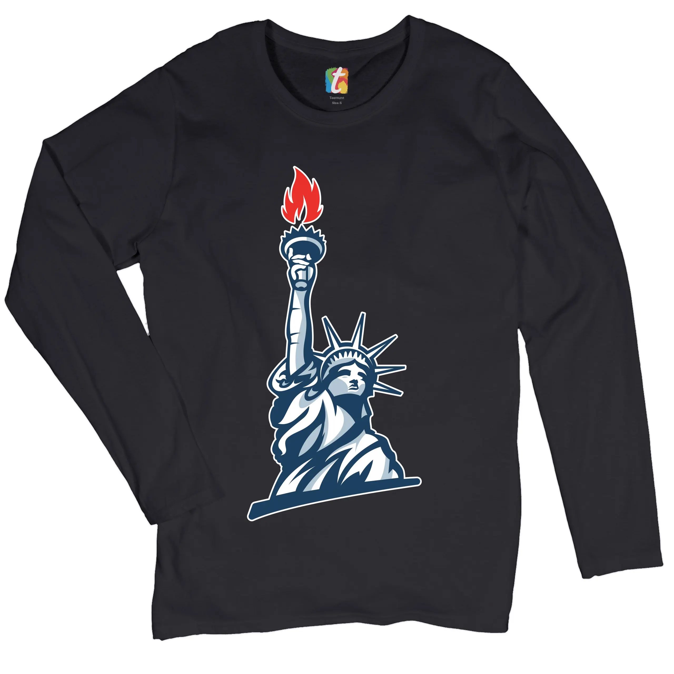 Statue of Liberty Women's Long Sleeve T-shirt Manhattan New York 4th of July