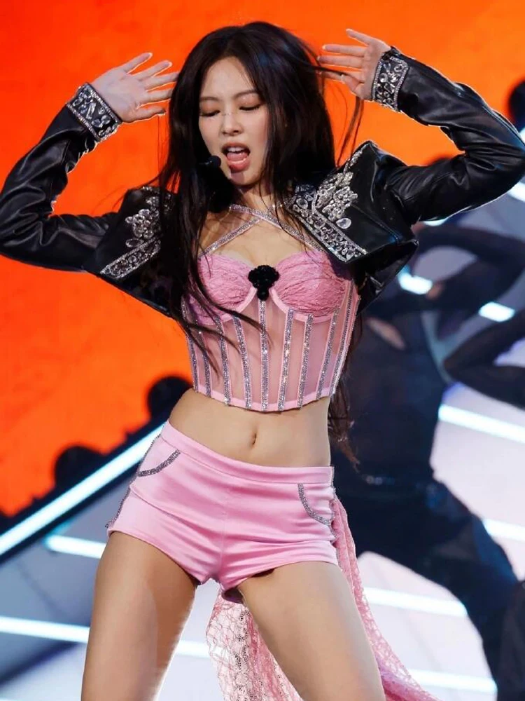  Jennie Performance Outfit Jazz Dance Stage Costume Women's Group Bohemian Style Festival Fashion Dancewear view 2