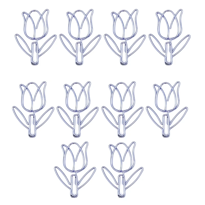 10Pcs Creative Paper Clips Metal Paper Clip Small Book Marker Clip Decorative Paper File Clips for File Paper Photo  D2RC