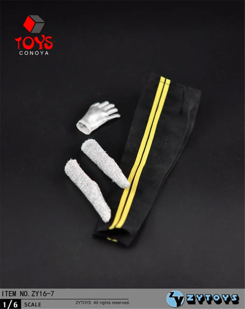 ZYTOYS ZY16-7 1/6 Male Soldier Michael Jackson MJ Black Hip-Hop Suit Model Accessories Fit 12'' Action Figure Body In Stock