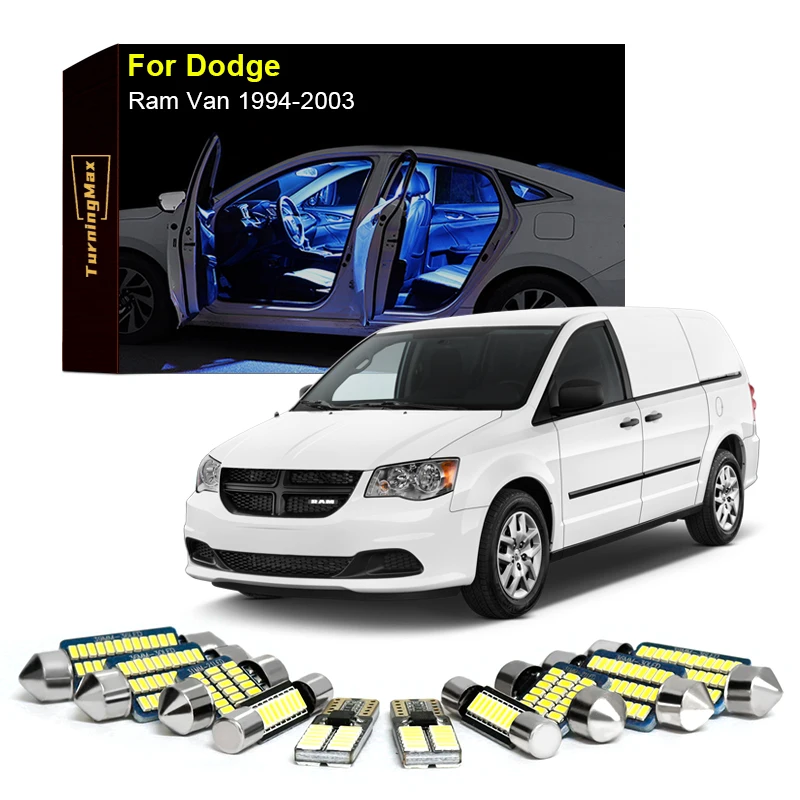 Paket Kit Lampu LED Lampu Interior Canbus untuk Lampu Dodge Ram Van 1994-2003 Lampu Dalam Ruangan Peta Kubah Bagasi Aksesori Mobil