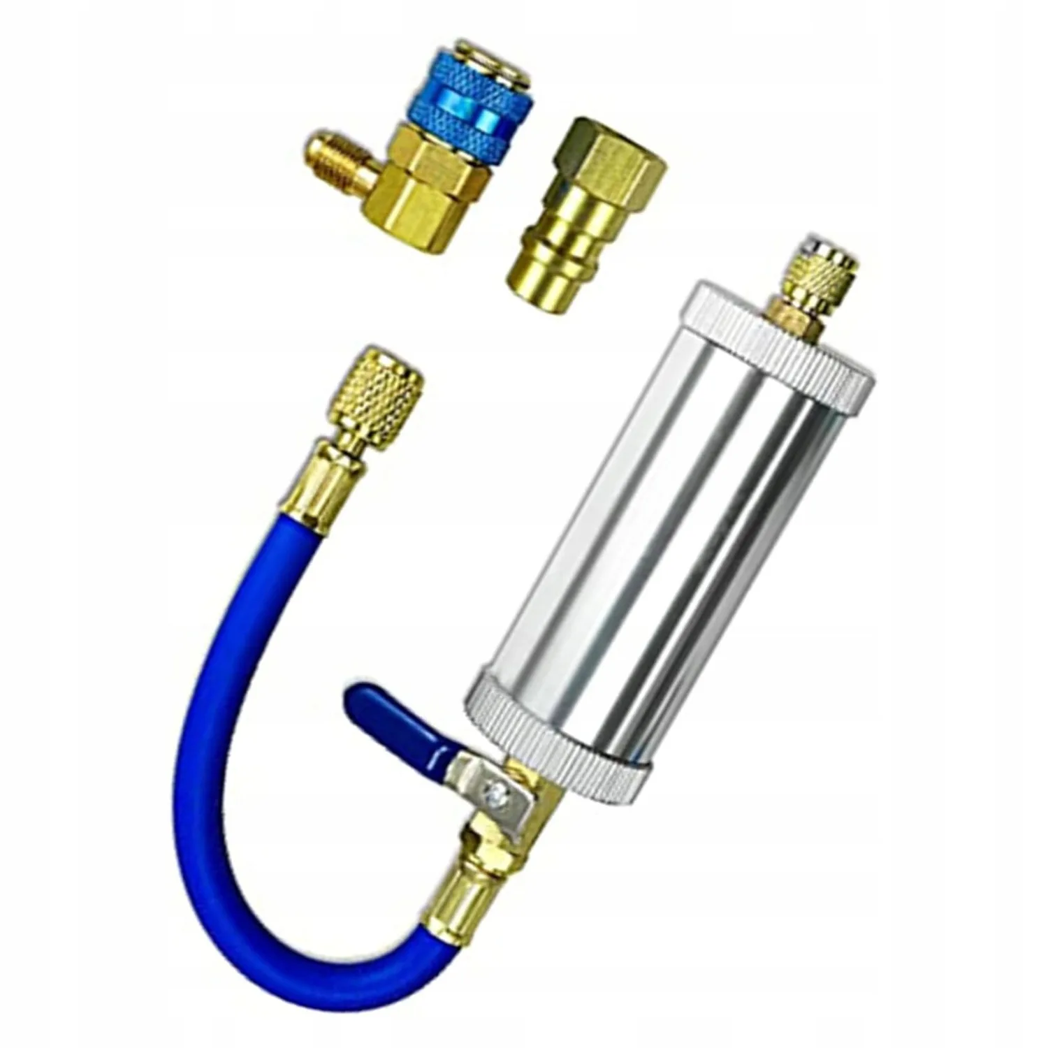 vacuum oil/dye dispenser for syringes filled with 60ml oil