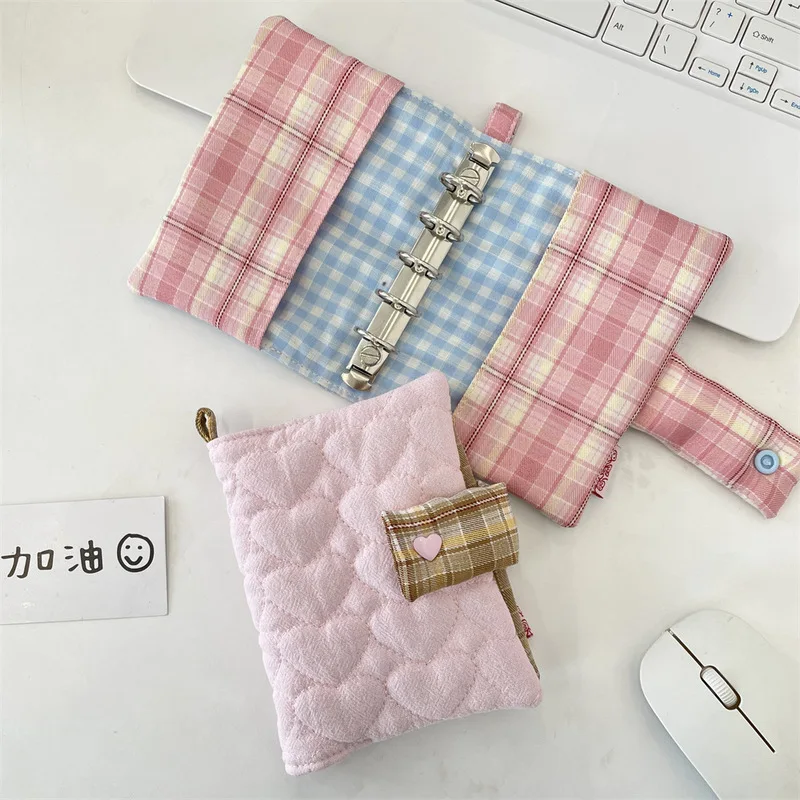 A6 Handmade Book Cover, Niche Love Fabric Handbook Cover Life Record Handbook Student Loose Leaf Notes Diary,Gift To Friend