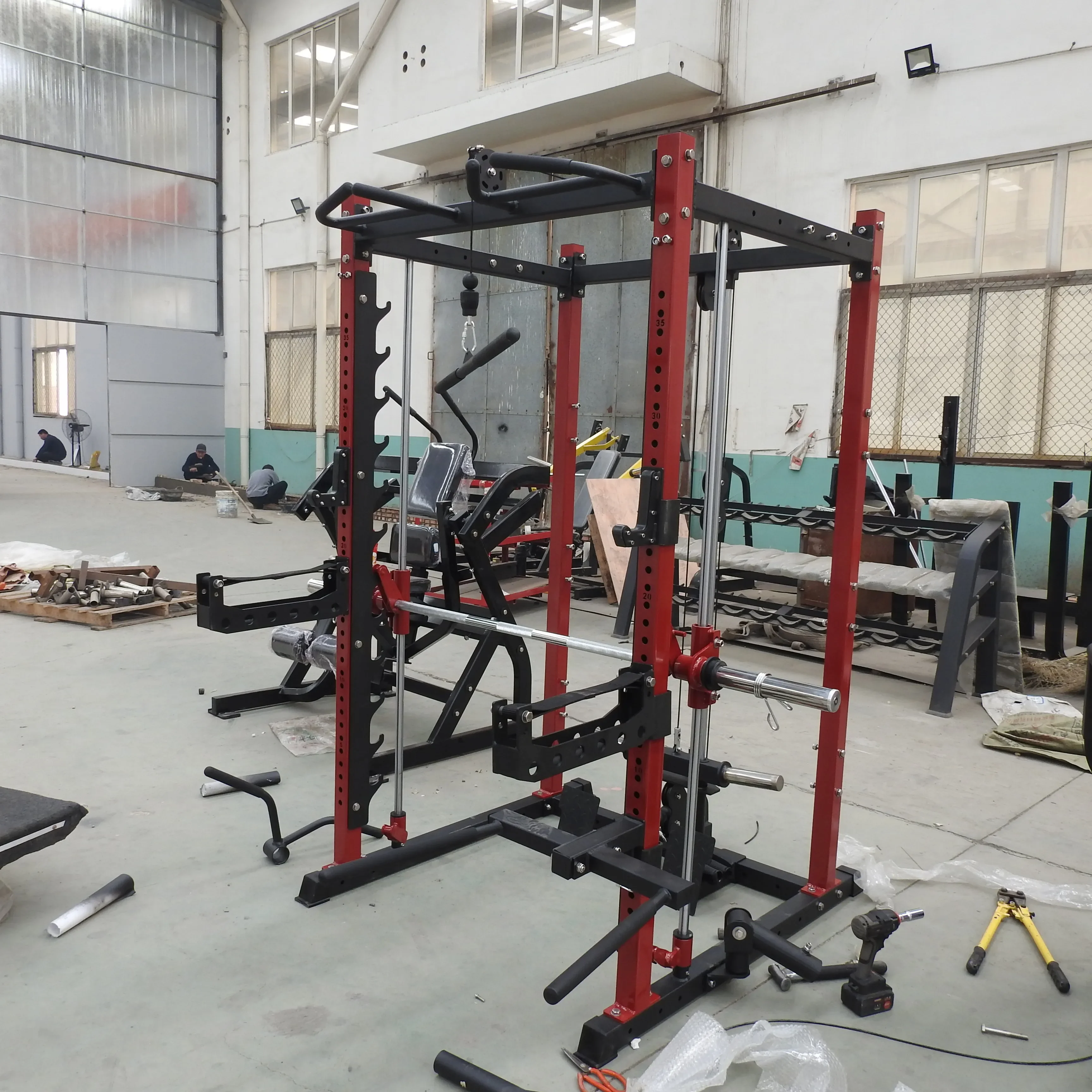 Smith Machine Muscle Power Rack Multi Function Fitness Gym Equipment Home Use Squat Rack Workout Equipments Fitness Equipment