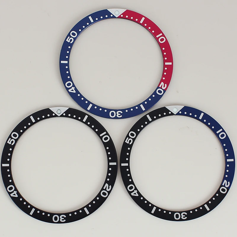 39.1mm*32.3mm Watch Bezel Flat Aluminum Bezel Insert Rings For SKX 007 SKX013 SKX SRPD Man Watch Cases Replace Parts Accessories