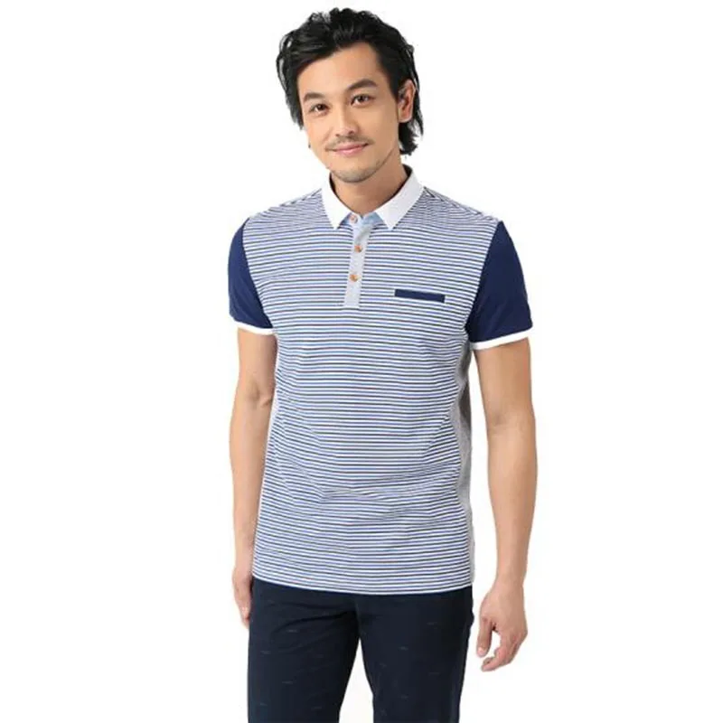 

New Summer Men's Slim Fit Shirt Short Sleeve Striped T-Shirt Casual Style Digital Printing Cotton Thin Casual Fashion