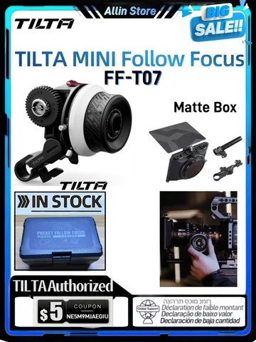 Tilta FF-T07 MINI Follow Focus Motor Wireless Lens Control System MB-T15 Matte Box for Camera BMPCC⊰4K VS≒NucleusΡNNano