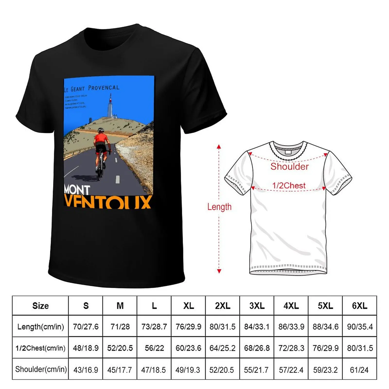 mont ventoux T-Shirt Anti-Fade Casual Tee Shirt
