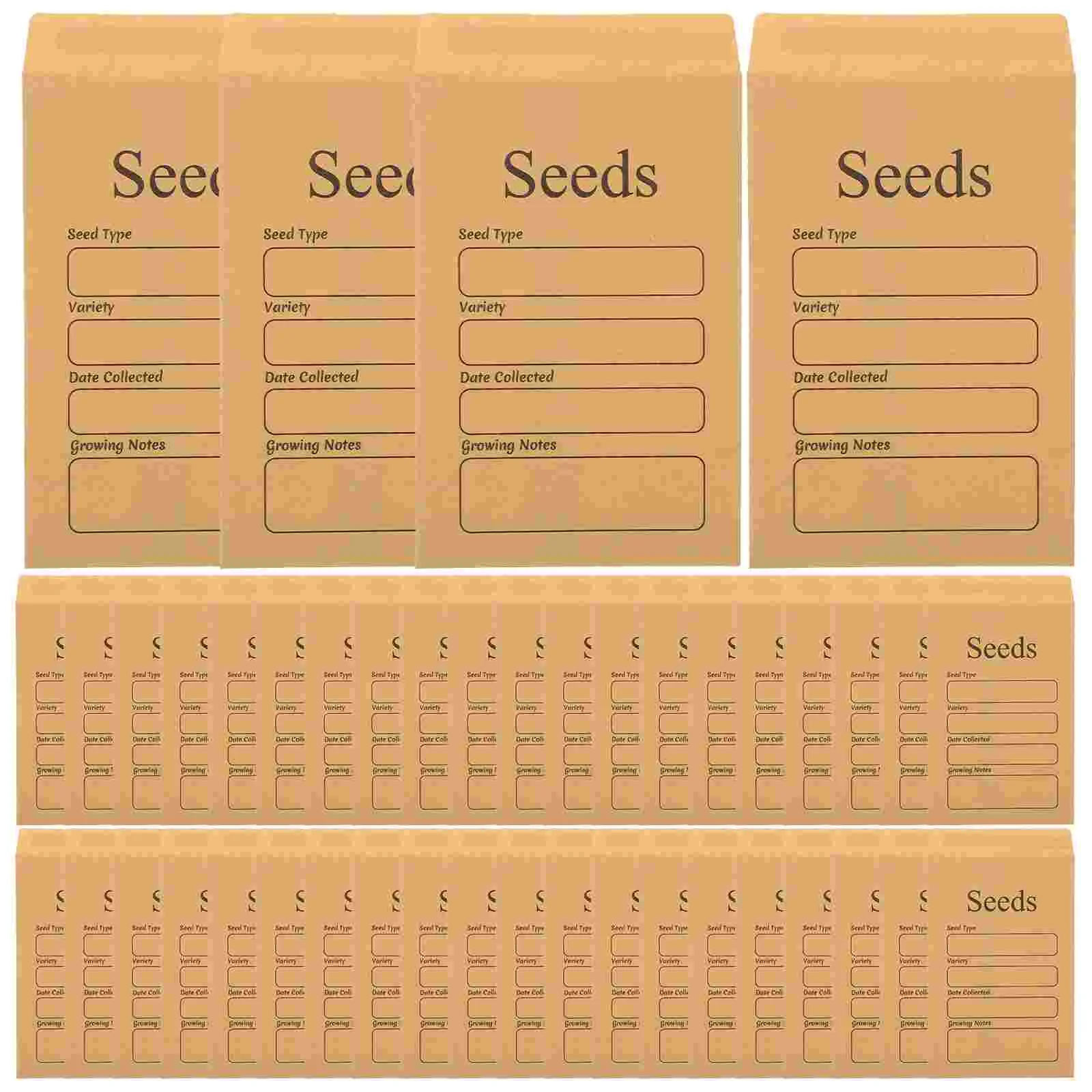 50 Pcs Paper Envelopes Packing Money Seed Packets Letter Wage Small Seeds Bags Cash