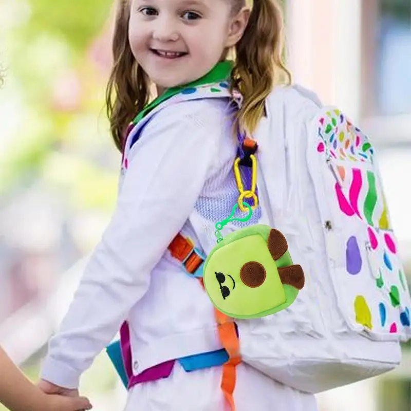 Monedero de felpa de aguacate bonito, monedero de fruta, cartera pequeña, soporte de cambio de dibujos animados, colgante de bolsa de felpa de aguacate a la moda pequeño