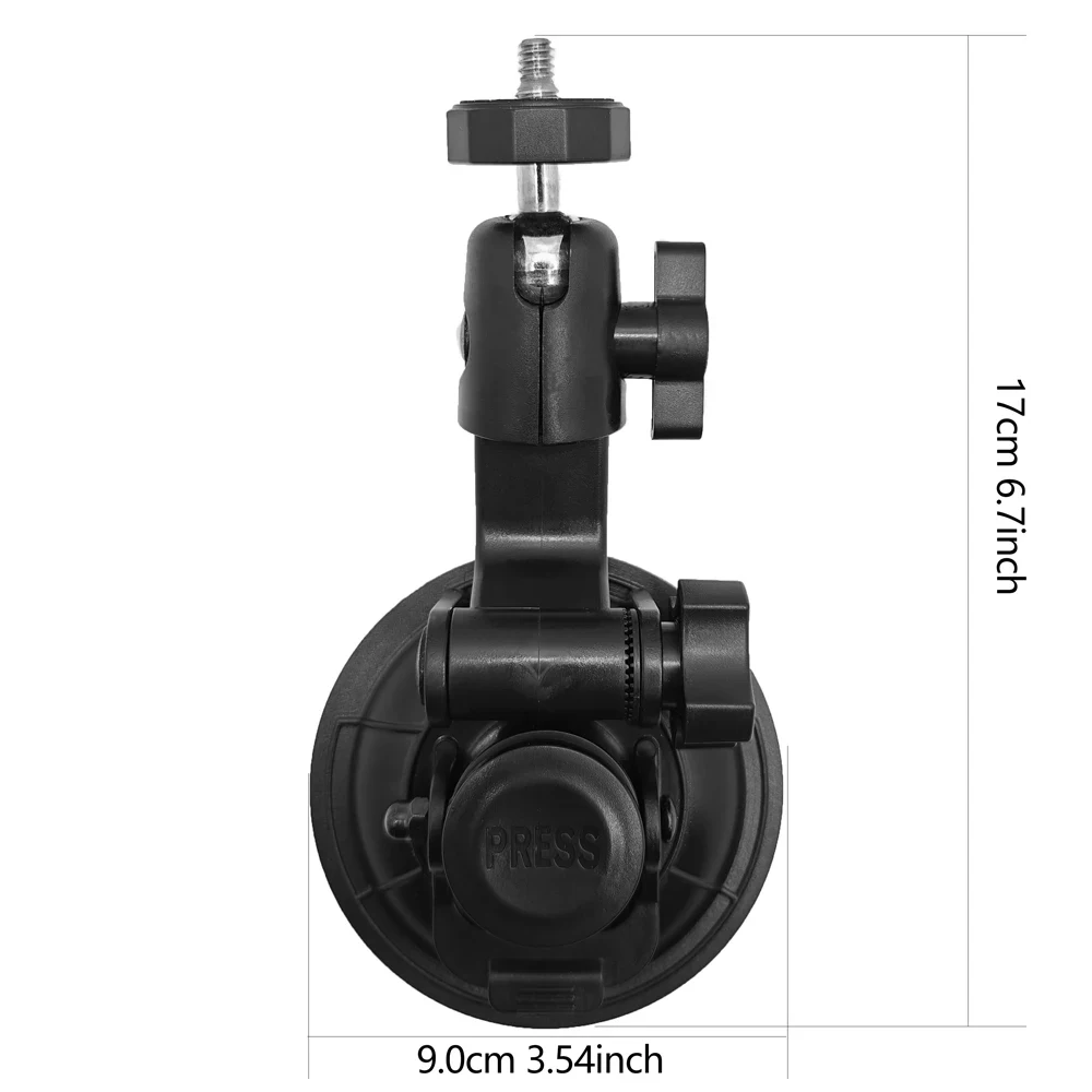 Heavy-duty Suction Cup Mount Car Holder Phone Clip for GoPro Hero 13 12 11 10 9 Insta360 Smartphones DJI OSMO Action Cameras