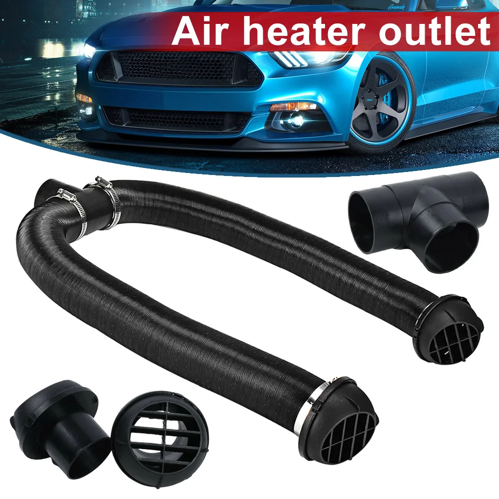 60mm Heater Pipe Duct T Piece Warm Air Outlet Vent Hose Clips Replacement Accessories For Car Truck Camper