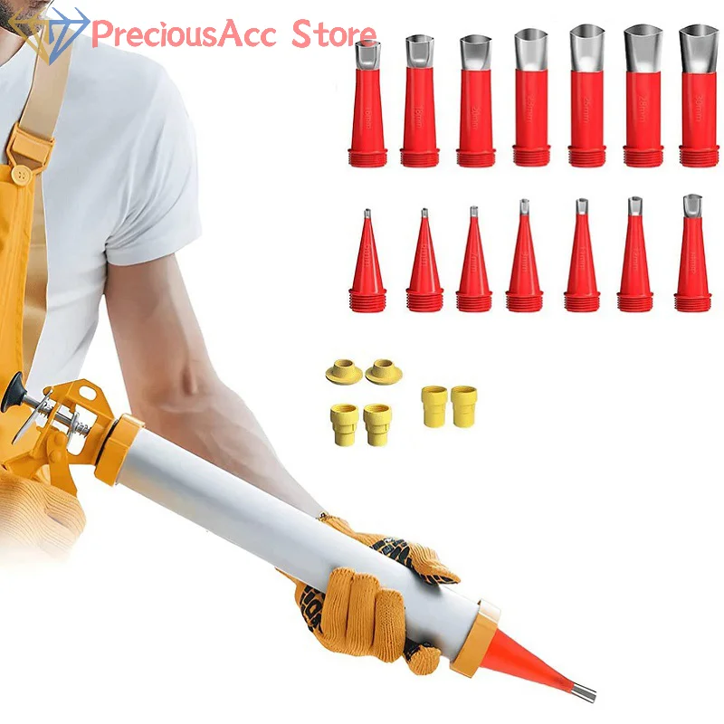 22PCS Stainless Steel Caulk Nozzle Applicator Caulking Finisher Glue Tool Kitchen Bathroom Sink Silicone Sealant Finishing Tool