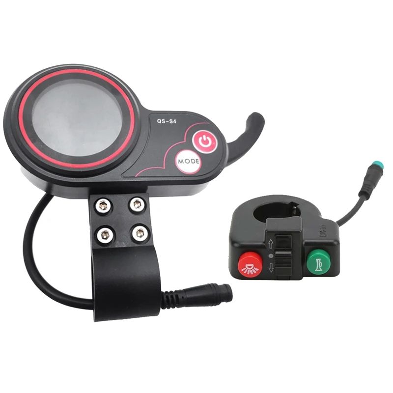 

Thumb Throttle LCD Display Meter Meter Plastic Meter QS-S4 72V +Switch Button Only For Zero 11X Electric Scooter 6PIN Display