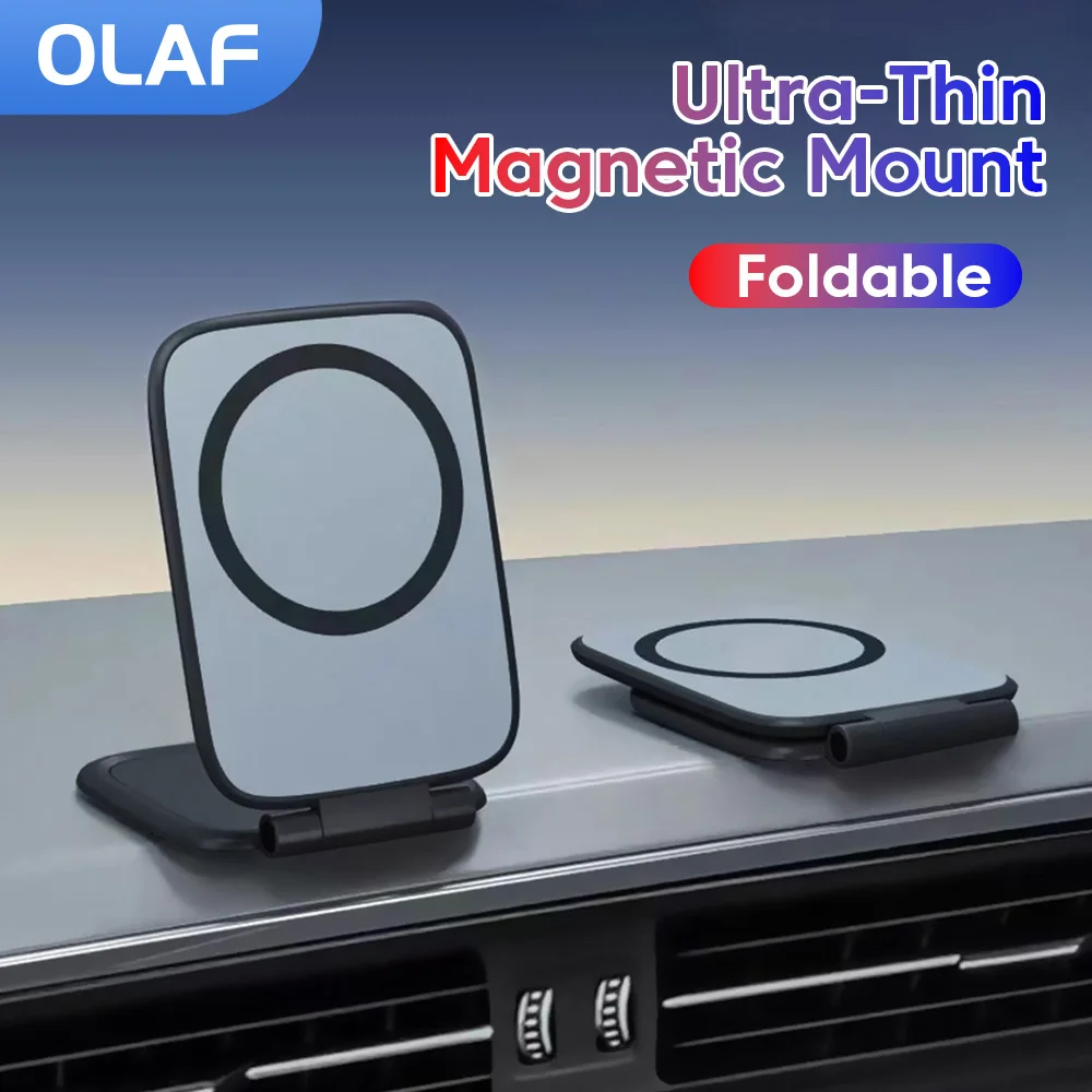 

Magnetic Car Phone Holder Ultra Thin Magnetic Bracket Foldable Portable Car Cell Phones Bracket GPS Navigation Phone Holder