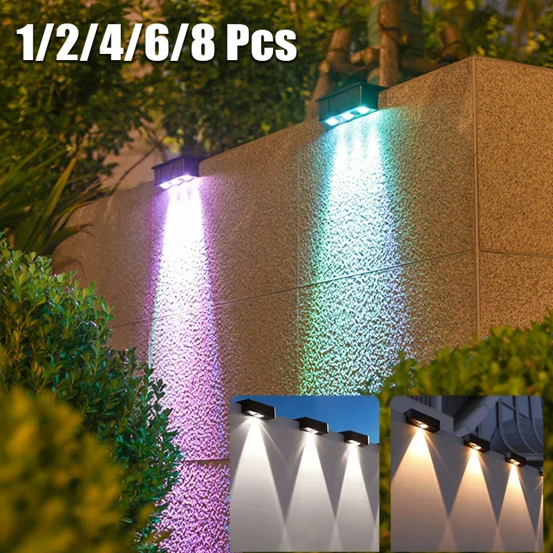 luzes de parede solares ao ar livre sem fio ultra forte holofote ip65 a prova dip65 agua cerca lampada iluminacao jardim escadas pecas 01