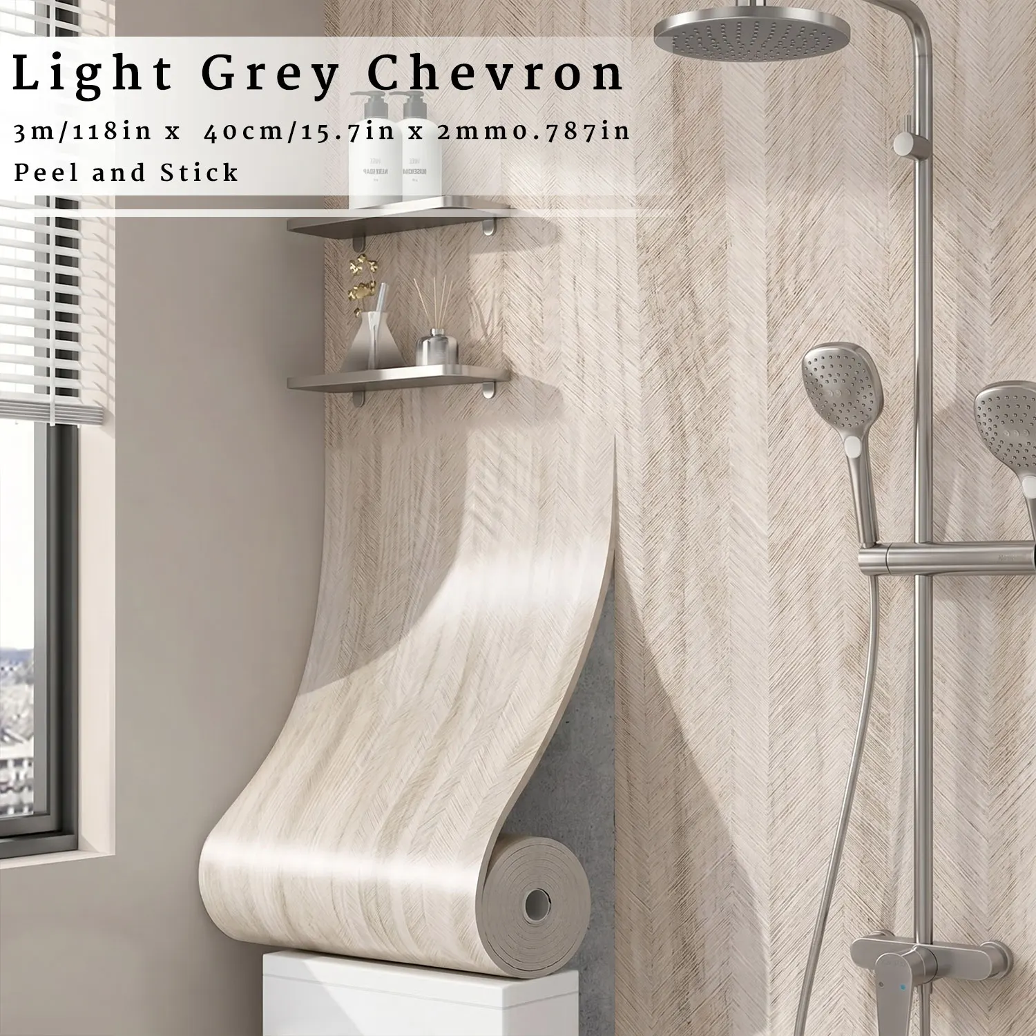 1 Roll Wood Grain Self-Adhesive IXPE Wallpaper, Waterproof, Oil-Resistant Peel-and-Stick Wallpaper Renovation Film Easy to Cut