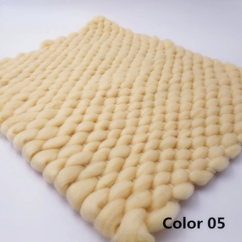 45x40cm Handmade Wool Blanket Basket Stuffer Filler Newborn Baby Photography Backdrops Photo Studio Props Shower Gift