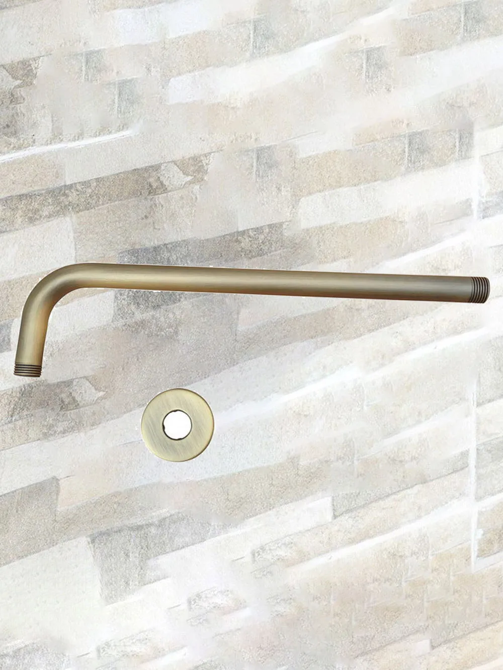 Retro Antique Brass Shower Head Extension Pipe - 12