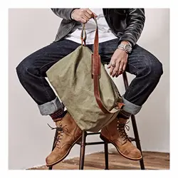 New Design Fashion Canvas Shoulder Bag Vintage Crossbody Bag Large Capacity Travel Weekend Bag