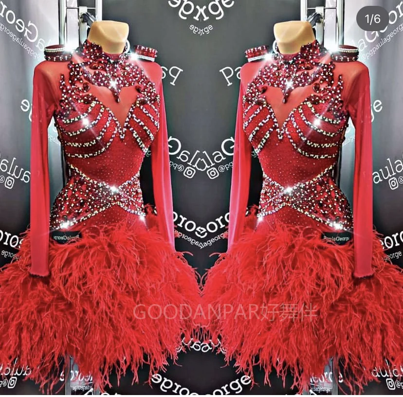 GOODANPAR  costume   Girls Professional Latin Dance Competition Dress Women Stage Dance Wear salsa dancing dance clothing