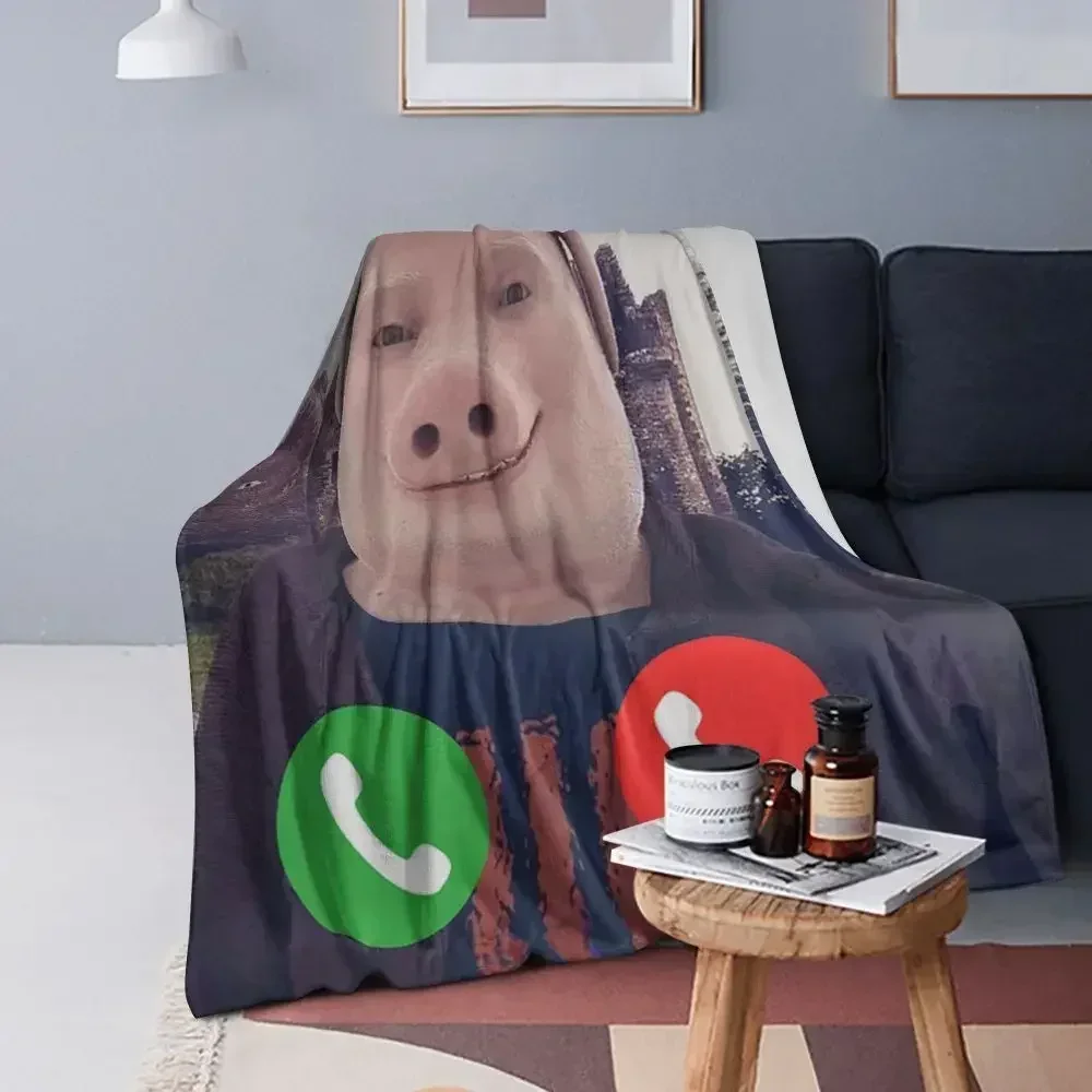 

Soft Warm Flannel Throw Blanket for Bed Living Room Picnic Travel Home Couch John Pork Is Calling