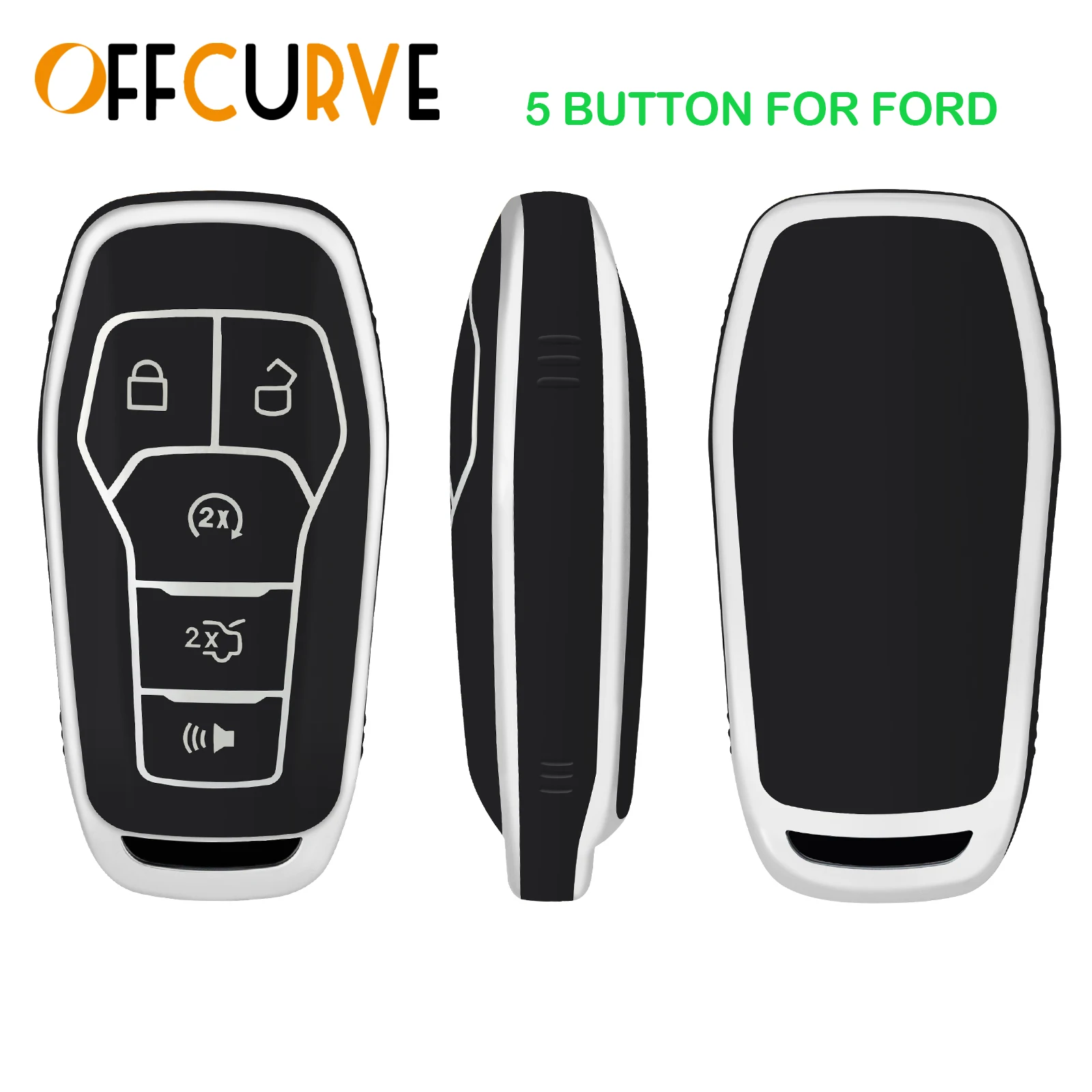 5 button Car flip Key Case Cover Protector Shell for Ford Fusion Mondeo Mustang F-150 Explorer EdgeCar Styling Key Protection