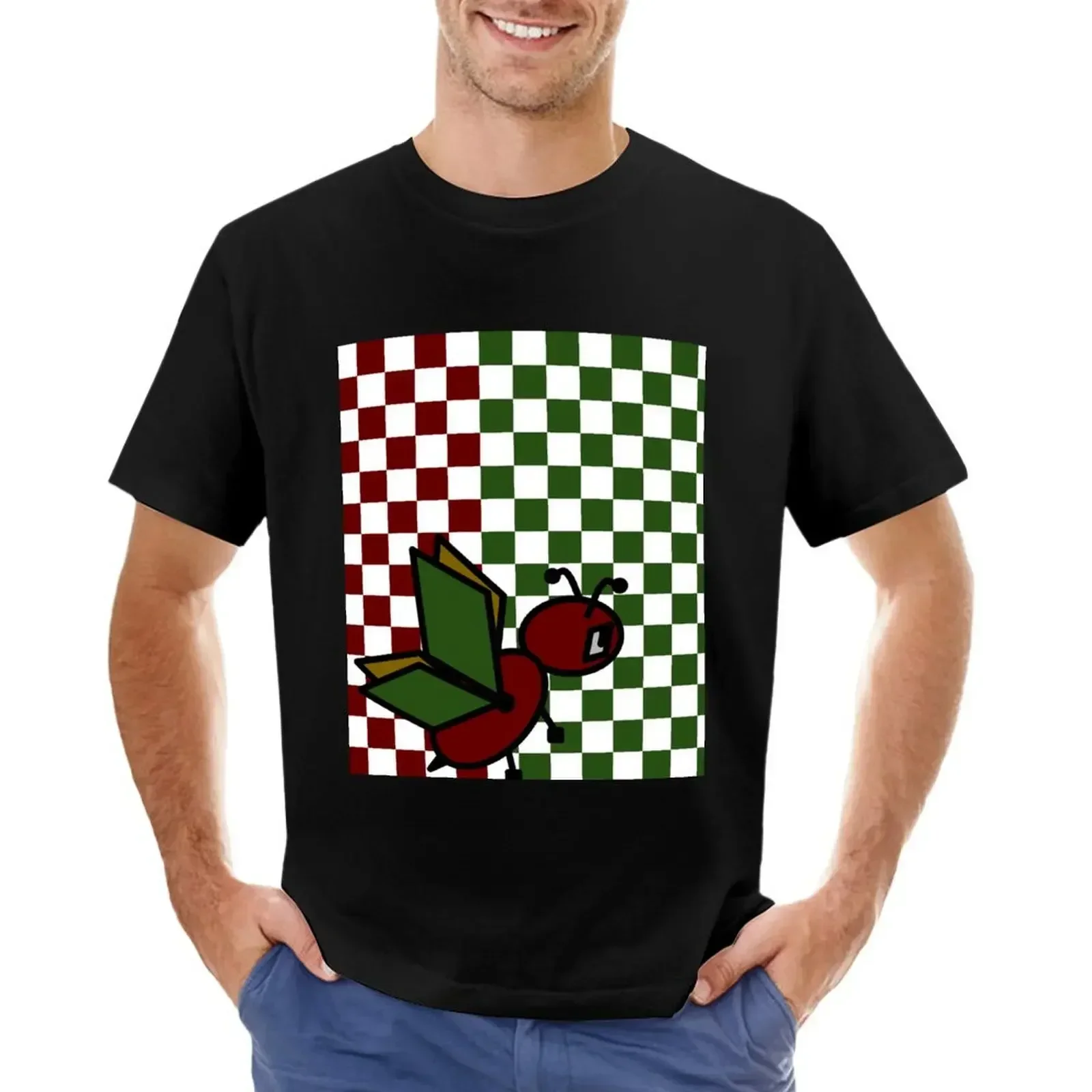 Fido Buggy Checkered Duo T-shirt graphics kawaii clothes anime clothes aesthetic clothes mens graphic t-shirts hip hop