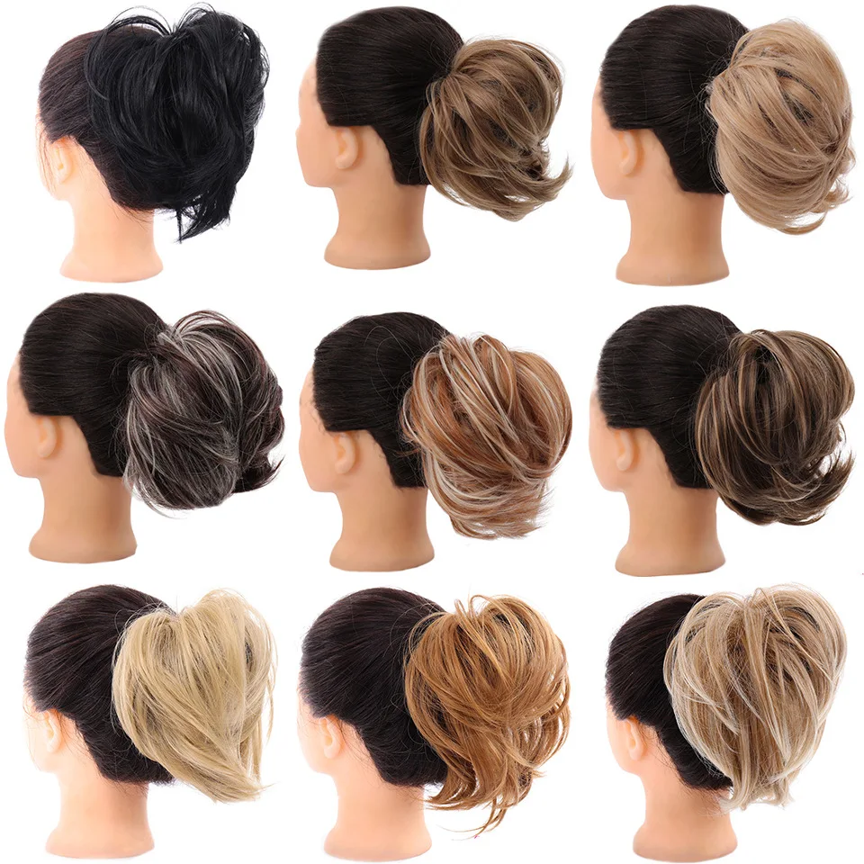 Pageup Synthetic Chignon Extensions Messy Elastic Hair Bun Pieces Updo Hairpiece High Temperature Fiber Natural Fake Hair