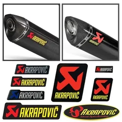 For Honda Yamaha Akrapovic Heat Resistant Decals Cafe Racer 3D Motorcycle Exhaust Pipe Tip Decoration Stickers Moto Aluminium