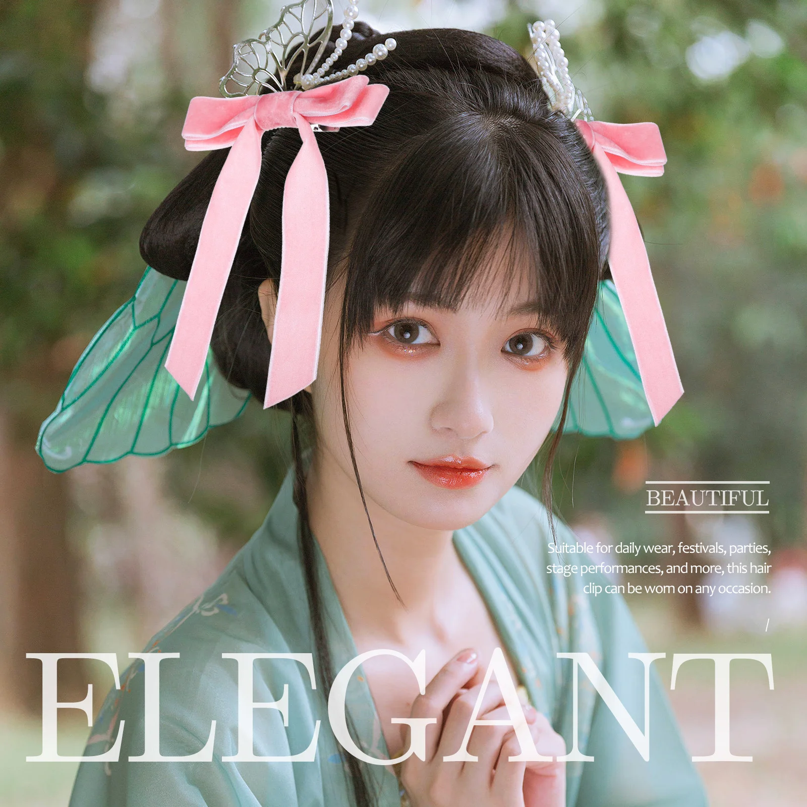 

6 pcs Clips Long Bows For Women Hair Accessories Firm Hold Bow Clips Comfortable Wear Hair Styling Tools