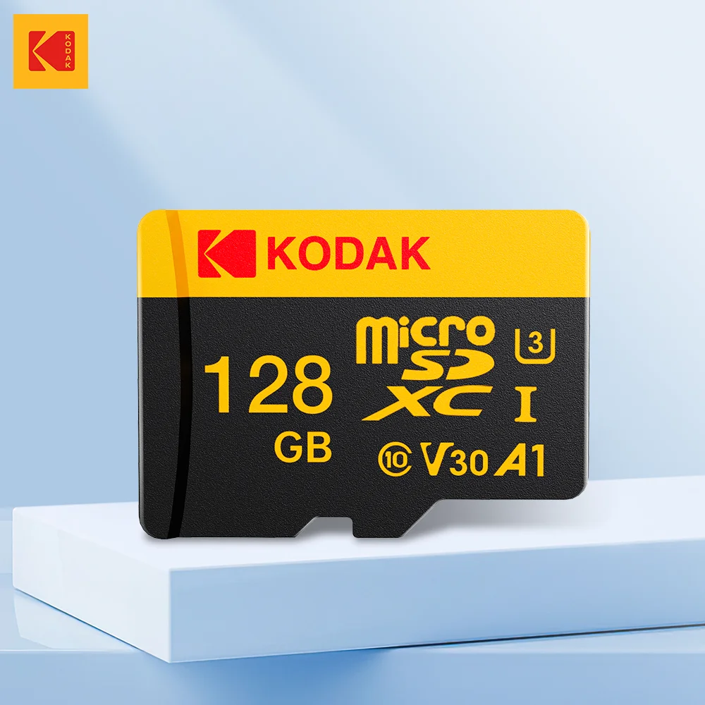 بطاقة KODAK Ultra MicroSD سعة 128 جيجابايت فئة 10 TF بطاقة ذاكرة فلاش بطاقة SD صغيرة للهواتف الذكية/الكاميرا