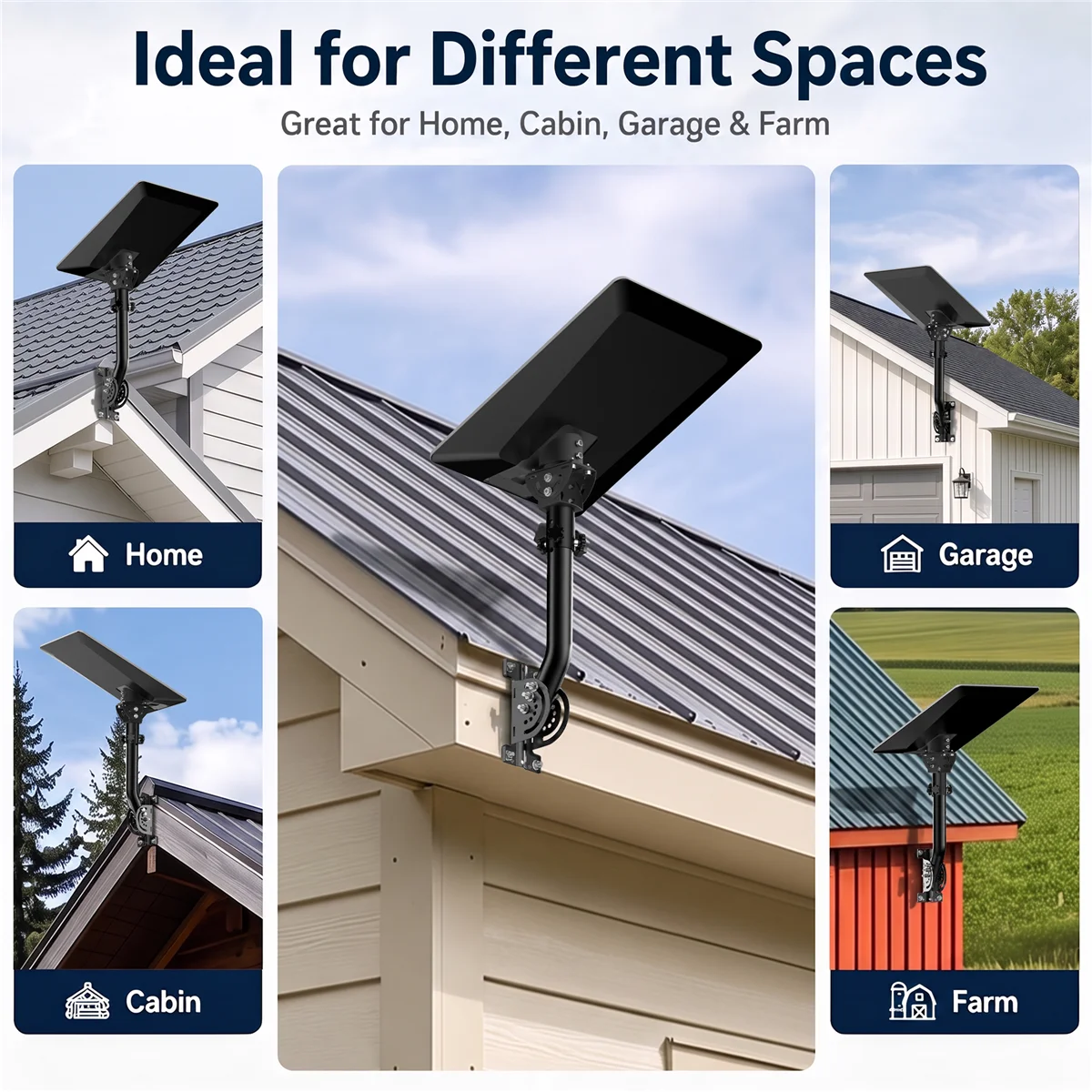 For Starlink V5/Gen 5 Roof Mount, Adjustable Wall & Pole Mounting Kit,Heavy-Duty Metal Support,For Starlink Dish Install Bracket