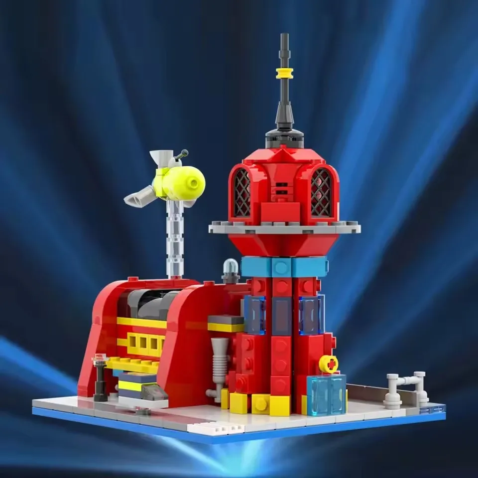 

MOC Micro Planets Express Building Block Set DIY Сборочные игрушки Креативный космический дом Настольные украшения Обучающие подарки для детей