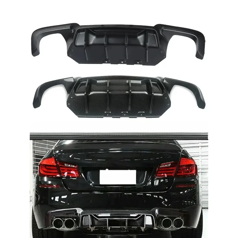 

For BMW 5 Series F10 F11 CS style rear bumper lip diffuser spoiler body modification kit 2011-2017