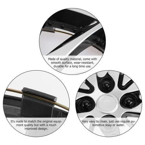 Imagen 2 del producto Tapacubos negros para ruedas de coche, accesorios de 14 pulgadas, Vintage