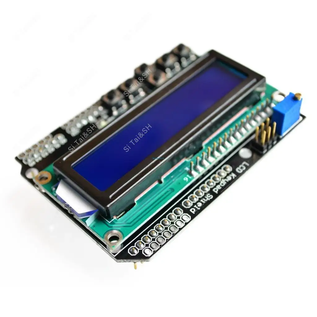 ЖК-экран с клавиатурой LCD1602, ЖК-дисплей 1602, модуль дисплея ATMEGA328 ATMEGA2560, raspberry pi UNO, синий экран