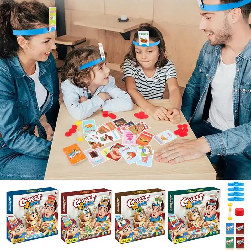 

Guess Game What Am I Game Cards game Portable family gathering board game interactive parent child game Party Game for Kids