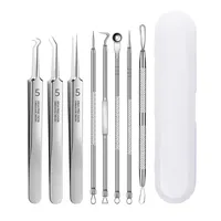 Stainless Steel Acne Blackhead Removal Kit Acne Blemish Pimple Extractor Remover Needles Professional Face Skin Care Clean Tools