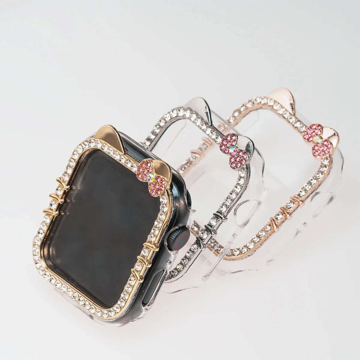 HOT Hollow Protective Case for Apple Watch Case 9/8/7 41mm 45mm Bling Women Bumper Frame Cover iWatch Series 40mm 44mm 6/5/4 SE - view 5